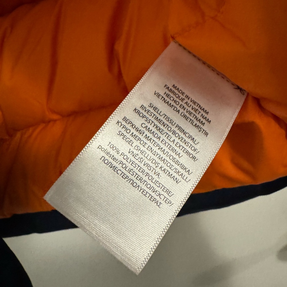Polo by Ralph Lauren Kids Navy and Orange Puffer Jacket - Picture 10 of 10